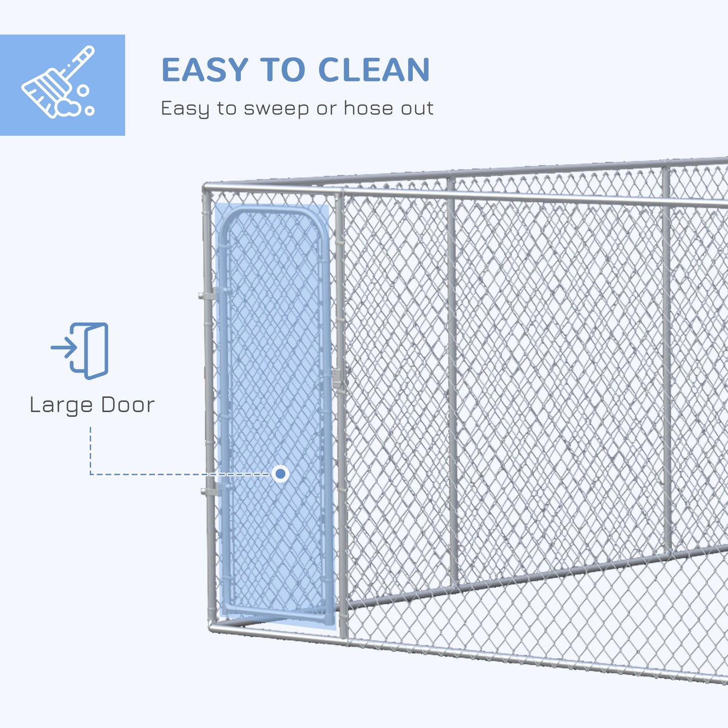 227.7 Sq. Ft. Dog Playpen Outdoor with Galvanized Steel Frame, for Small and Medium Dogs, 15.1' x 15.1' x 6' Houses, Kennels & Pens   at Gallery Canada