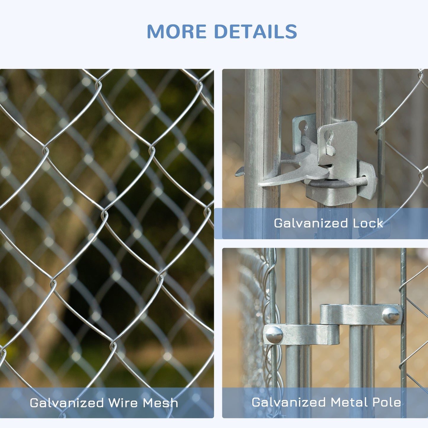 227.7 Sq. Ft. Dog Playpen Outdoor with Galvanized Steel Frame, for Small and Medium Dogs, 15.1' x 15.1' x 6' Houses, Kennels & Pens   at Gallery Canada