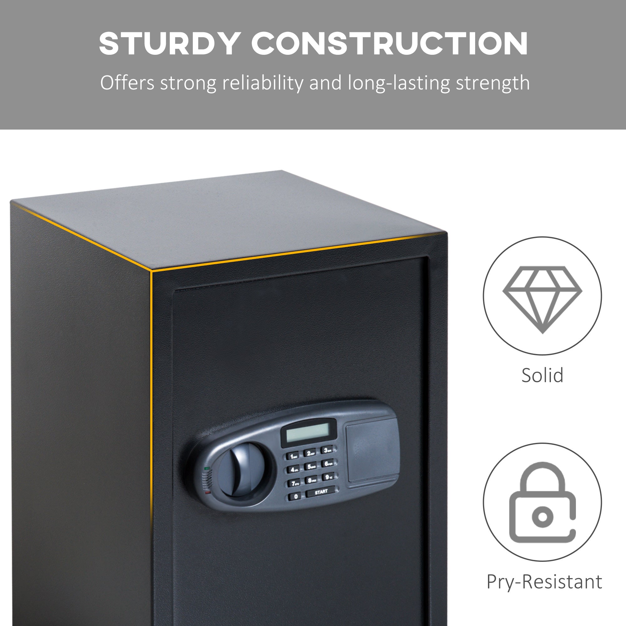 2.2cf Electronic Wall Safe Box Digital Lock Safety Cash Jewelry Security Home Office Hotel Safes   at Gallery Canada