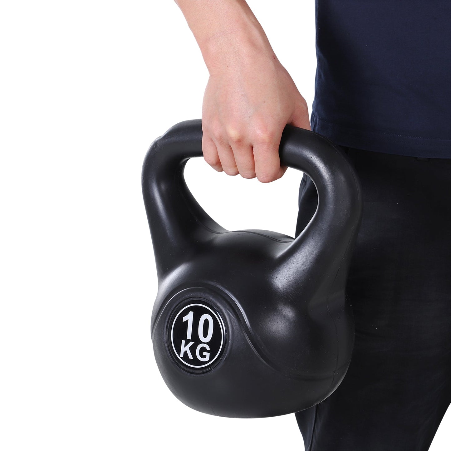 22lb Fitness Kettlebell, Plastic Exercise Weight, Weightlifting Tools with Sand, Handle, Noise Reduction for Home, Gym Strength Training Equipment   at Gallery Canada