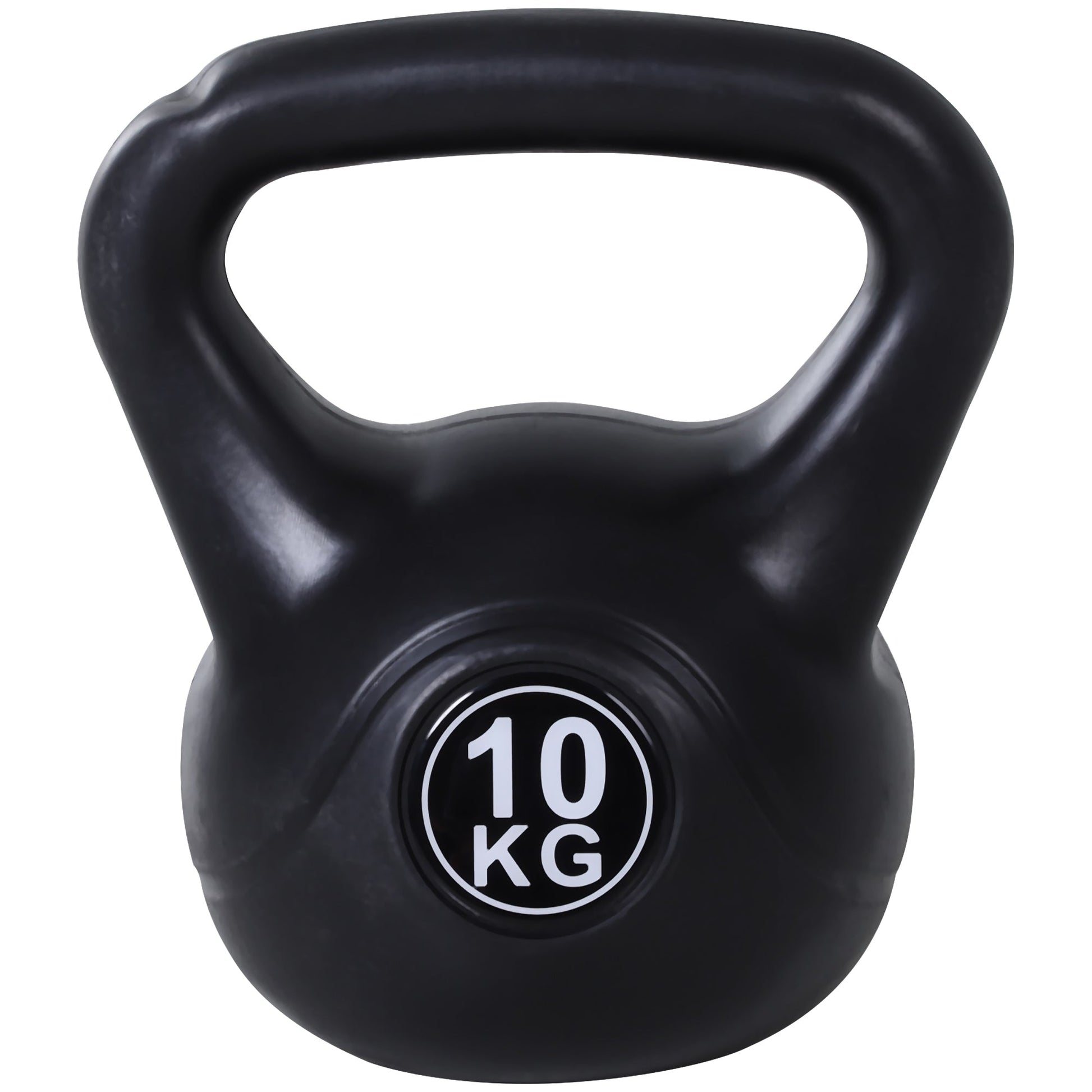 22lb Fitness Kettlebell, Plastic Exercise Weight, Weightlifting Tools with Sand, Handle, Noise Reduction for Home, Gym Strength Training Equipment Black  at Gallery Canada