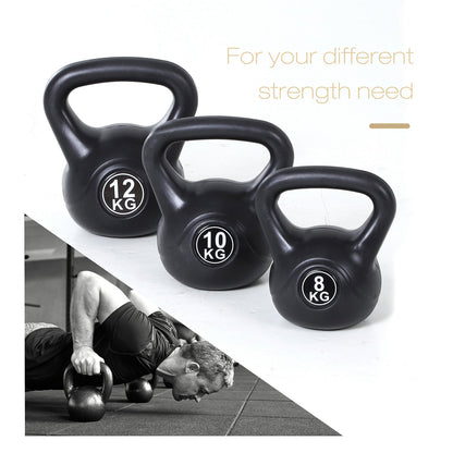 22lb Fitness Kettlebell, Plastic Exercise Weight, Weightlifting Tools with Sand, Handle, Noise Reduction for Home, Gym Strength Training Equipment   at Gallery Canada