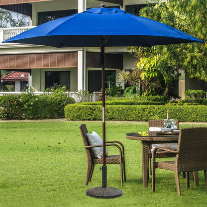 22Lbs Patio Resin Umbrella Base with Wicker Style for Outdoor Use, Bronze Outdoor Umbrella Bases   at Gallery Canada