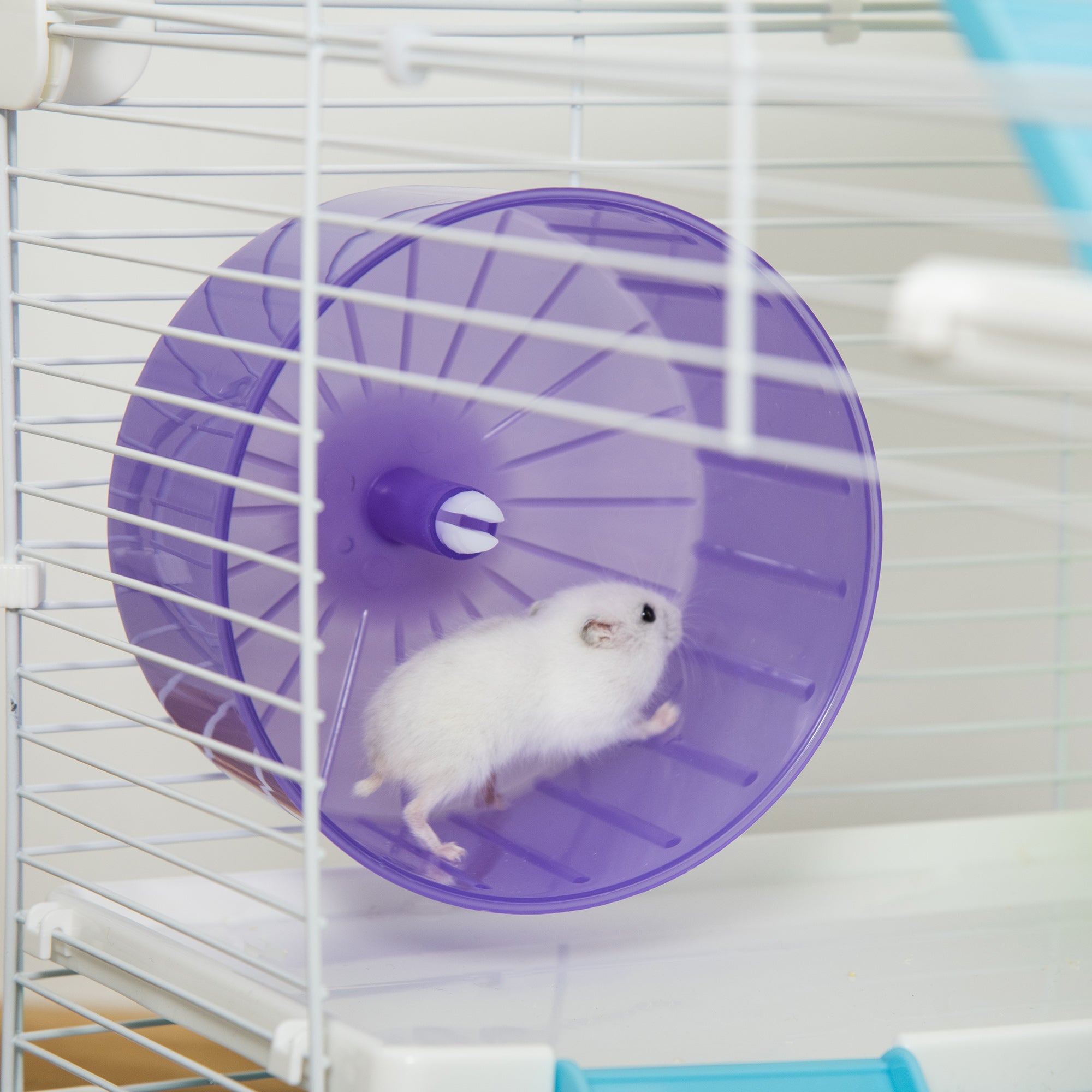 5-Level Hamster Cage with Tunnel System, Wheel, Water Bottle, Light Blue Hamster Cages   at Gallery Canada