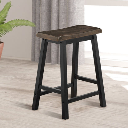 24 Inch Height Set of 2 Home Kitchen Dining Room Bar Stools, Gray Bar Stools   at Gallery Canada