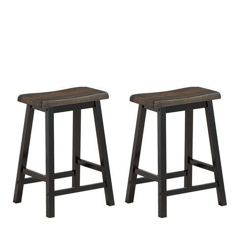 24 Inch Height Set of 2 Home Kitchen Dining Room Bar Stools, Gray