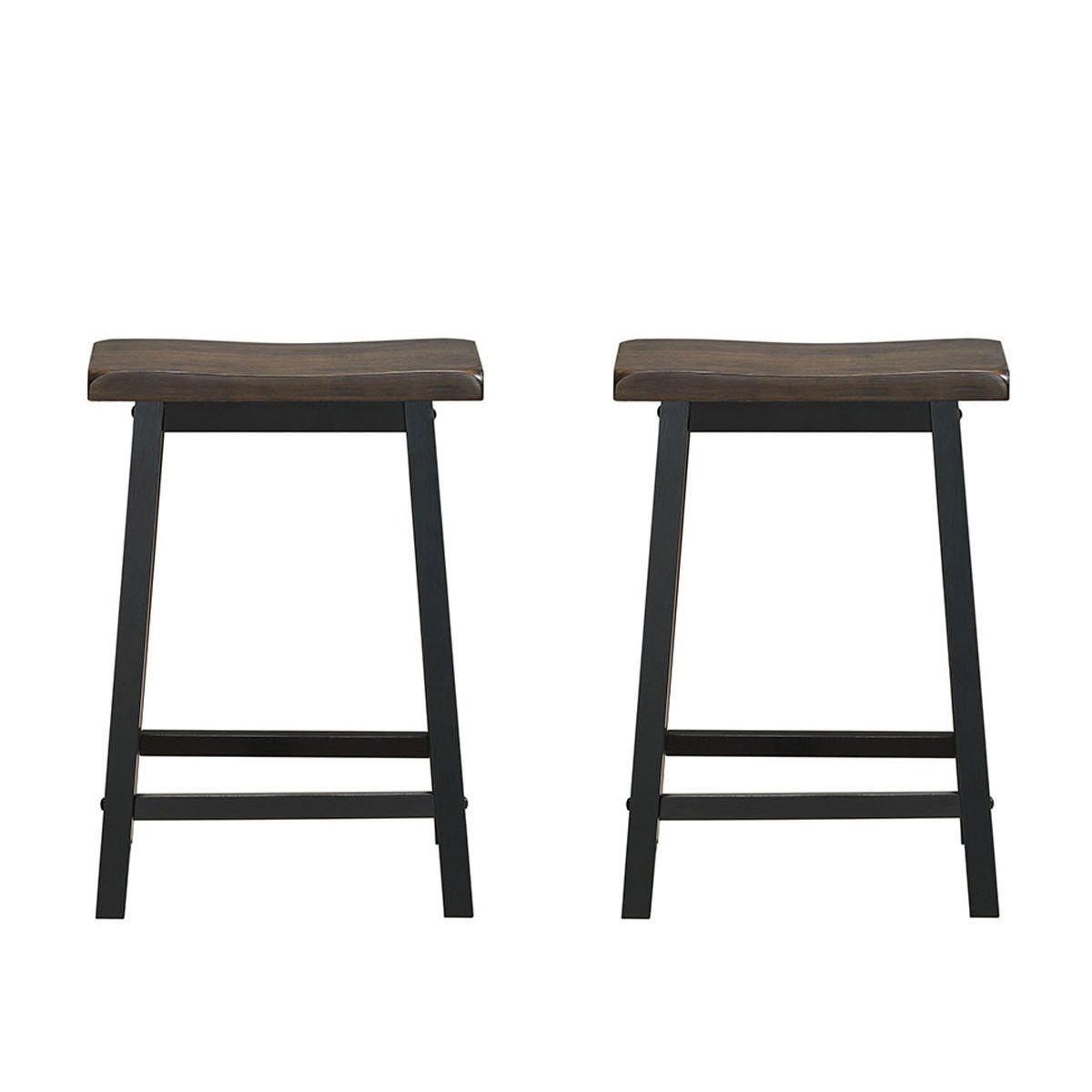 24 Inch Height Set of 2 Home Kitchen Dining Room Bar Stools, Gray Bar Stools   at Gallery Canada