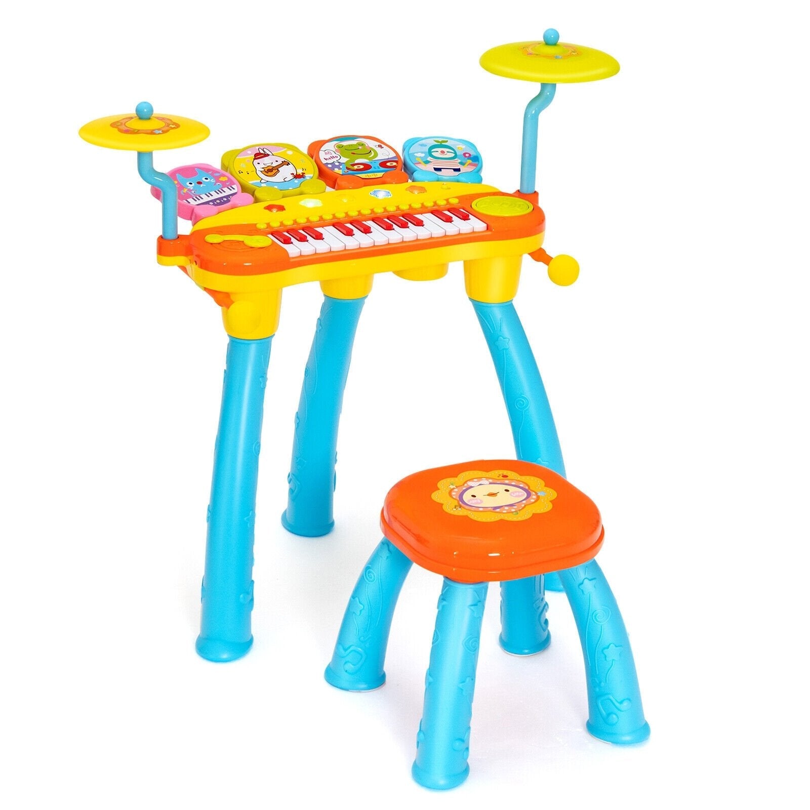 24-Key Piano Keyboard DJ Drum Combination with Microphone and MP3, Blue Musical Toys   at Gallery Canada