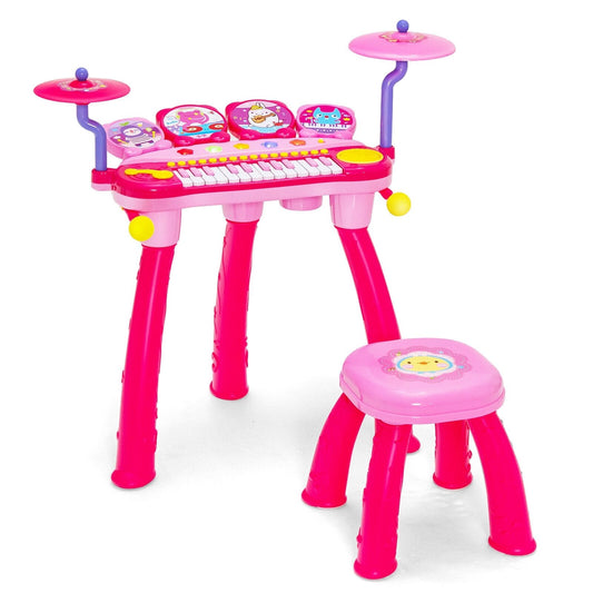 24-Key Piano Keyboard DJ Drum Combination with Microphone and MP3, Pink Musical Toys   at Gallery Canada