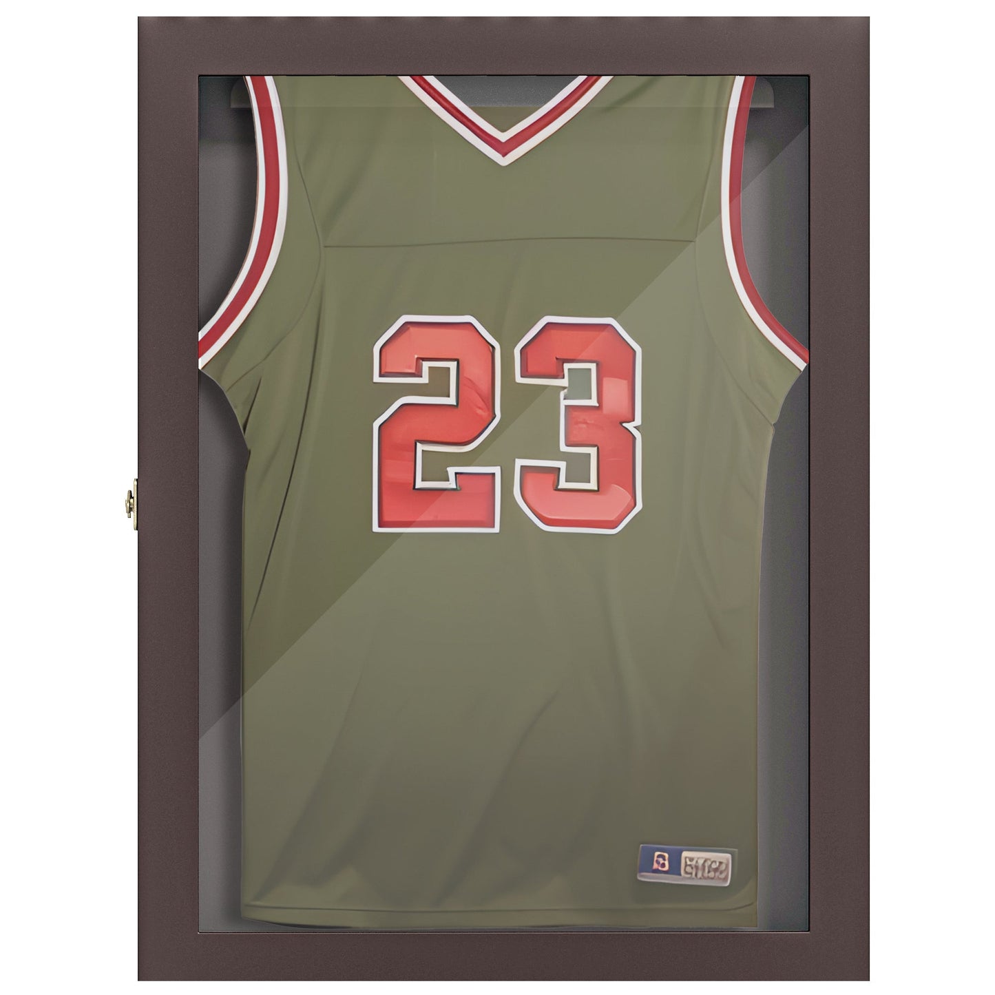 24" x 32" Hockey Jersey Frame, Jersey Shadow Box for Basketball Football Baseball, Brown Jersey Display Cases Brown  at Gallery Canada