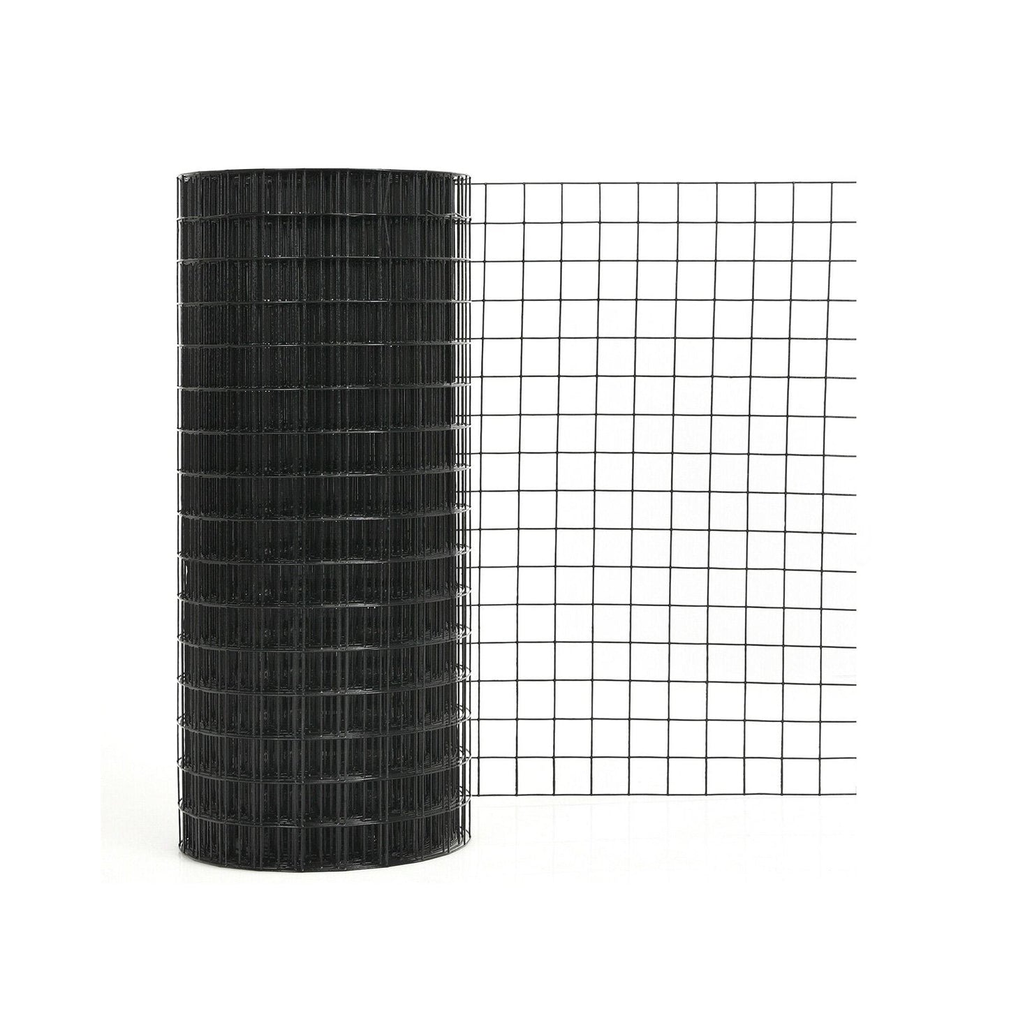 24 x 50 Inch Hardware Cloth 16 Gauge Black Vinyl Coated Welded Wire Mesh 1.5 Inch, Black Decorative Fencing & Flooring   at Gallery Canada