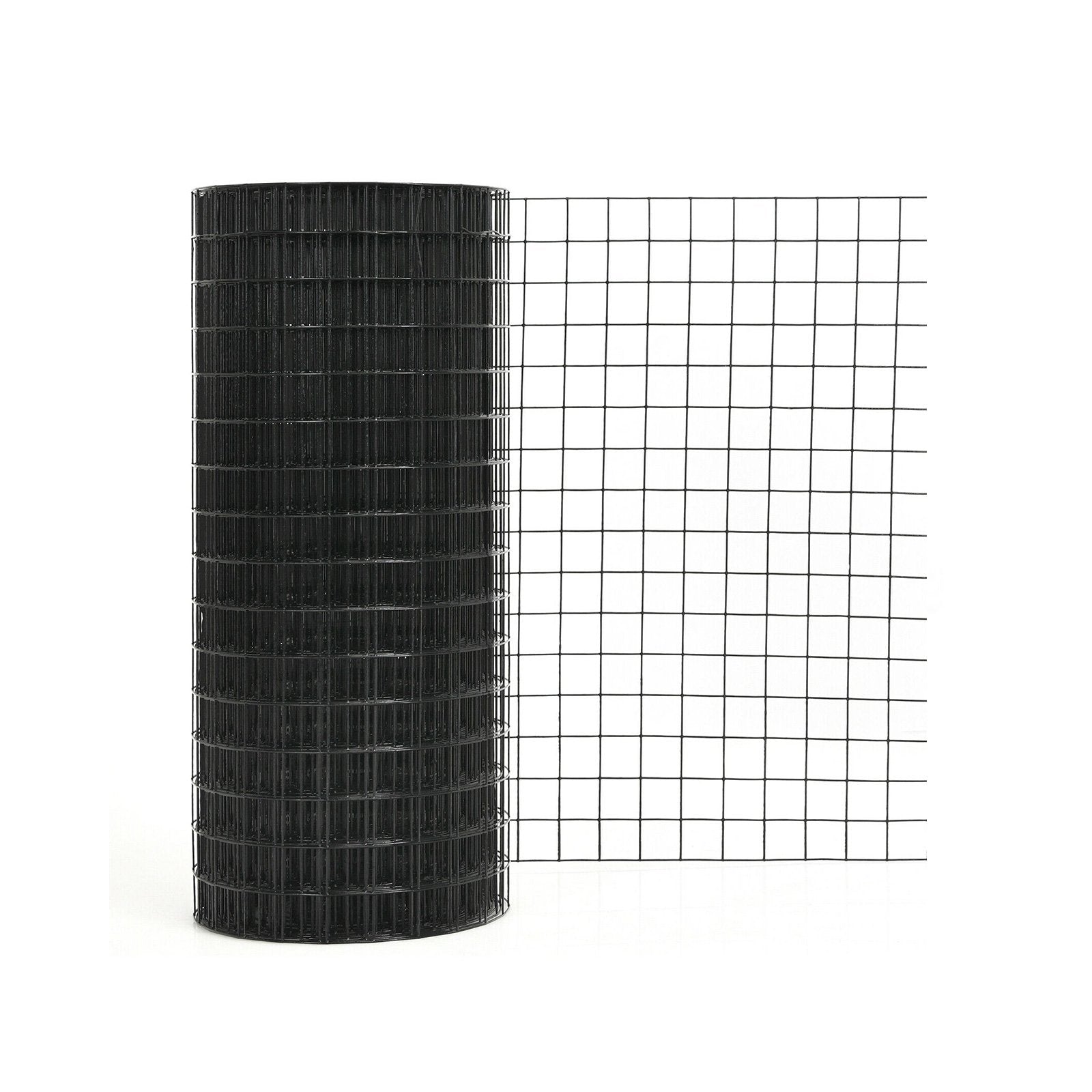 24 x 50 Inch Hardware Cloth 16 Gauge Black Vinyl Coated Welded Wire Mesh 1.5 Inch, Black Decorative Fencing & Flooring   at Gallery Canada