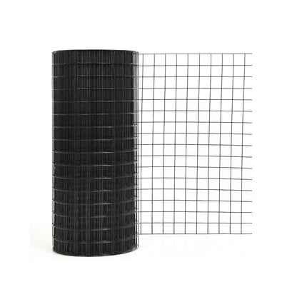 24 x 50 Inch Hardware Cloth 16 Gauge Black Vinyl Coated Welded Wire Mesh 1.5 Inch, Black Decorative Fencing & Flooring   at Gallery Canada