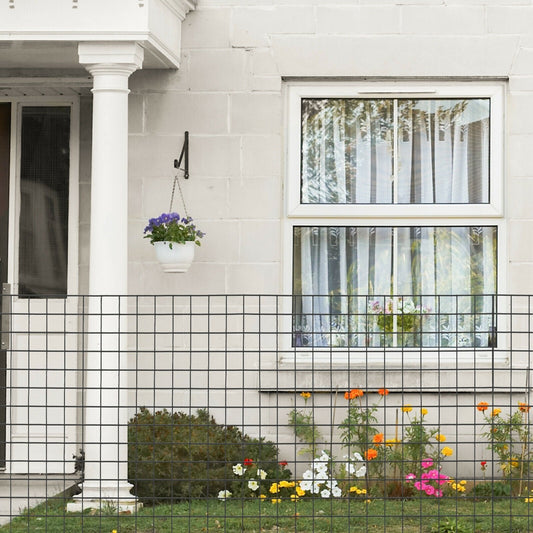 24 x 50 Inch Hardware Cloth 16 Gauge Black Vinyl Coated Welded Wire Mesh 1.5 Inch, Black Decorative Fencing & Flooring   at Gallery Canada