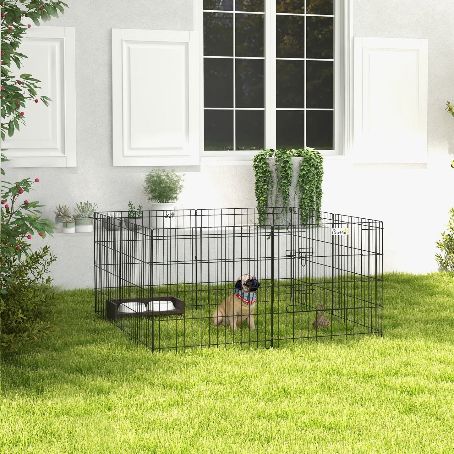 24inch Foldable Metal Exercise Pet Playpen Yard Dog Puppy Kennel Cage 8 Panel Houses, Kennels & Pens   at Gallery Canada