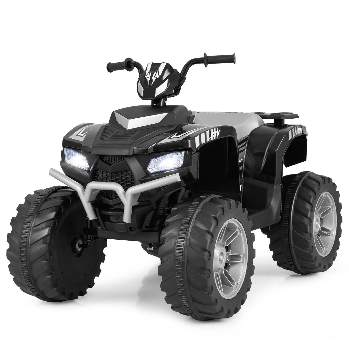 24V Kids Ride-On Electric ATV with Wireless Connection for Toddlers 3-8 Years Old, Black Powered Ride On Toys   at Gallery Canada