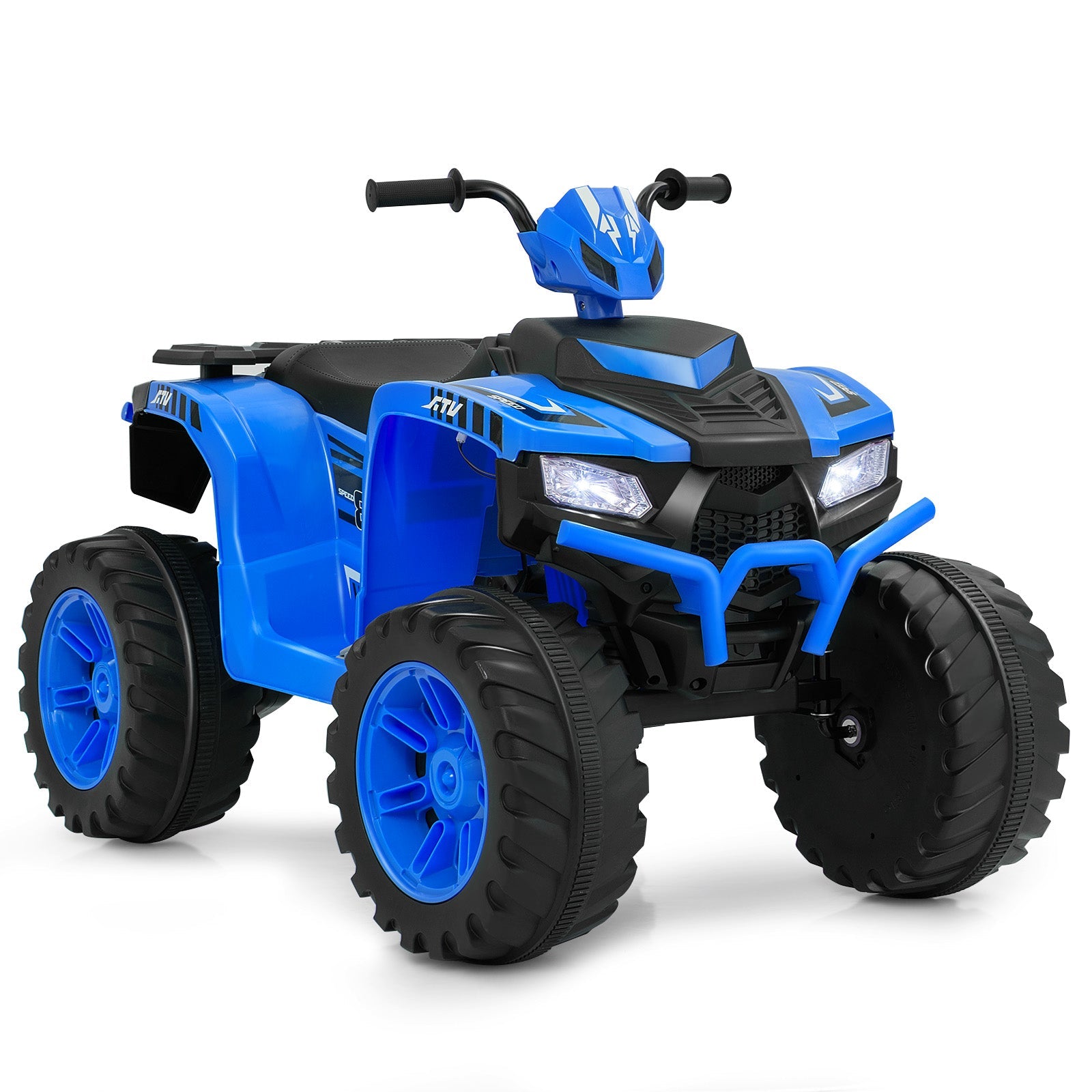 24V Kids Ride-On Electric ATV with Wireless Connection for Toddlers 3-8 Years Old, Blue Powered Ride On Toys Blue  at Gallery Canada