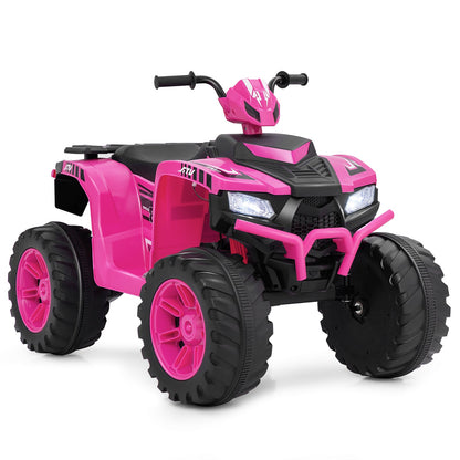 24V Kids Ride-On Electric ATV with Wireless Connection for Toddlers 3-8 Years Old, Pink Powered Ride On Toys Pink  at Gallery Canada