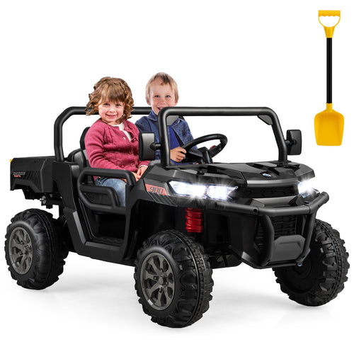 24V Ride on Dump Truck with Remote Control, Black