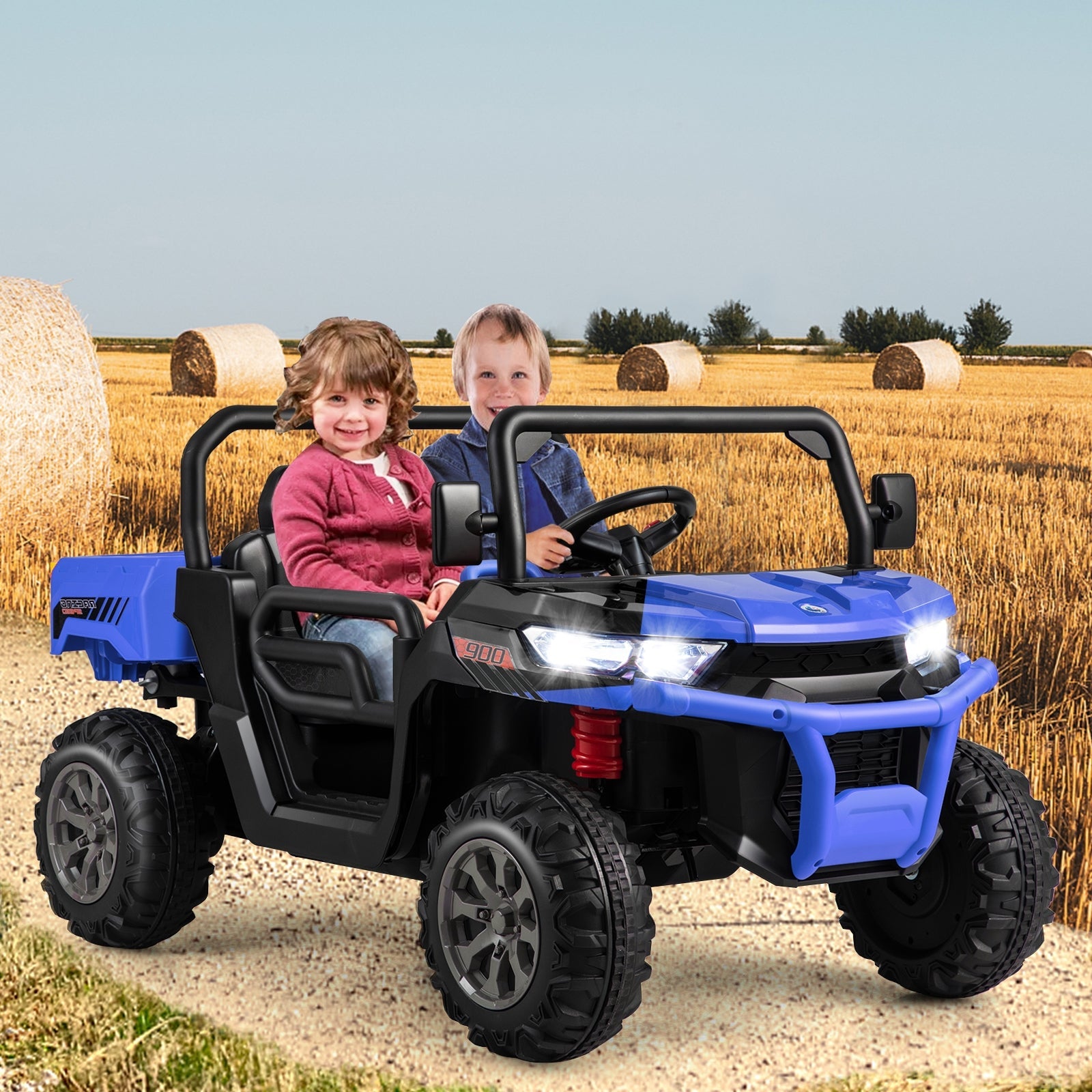 24V Ride on Dump Truck with Remote Control, Navy Powered Ride On Toys   at Gallery Canada