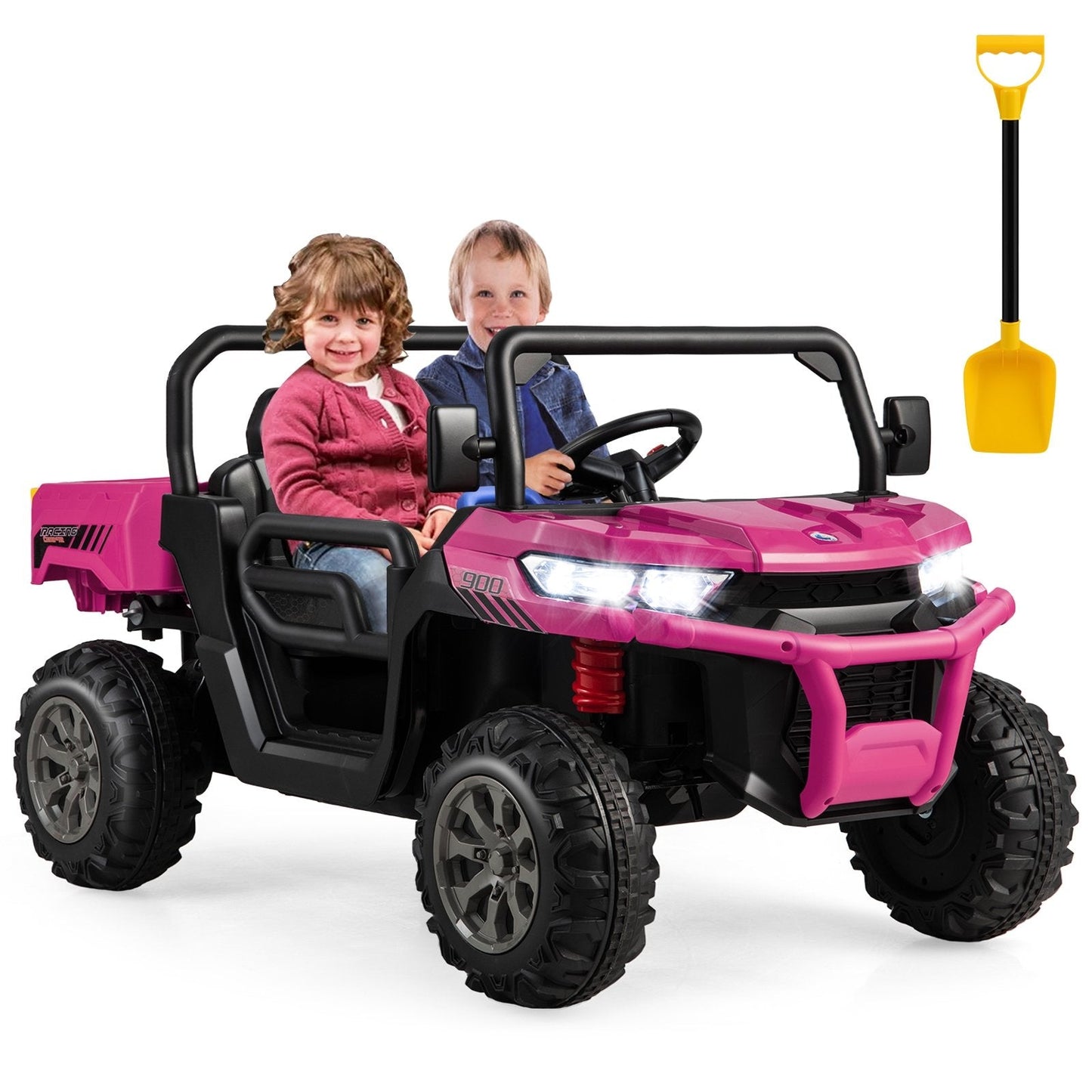 24V Ride on Dump Truck with Remote Control, Pink Powered Ride On Toys Pink  at Gallery Canada