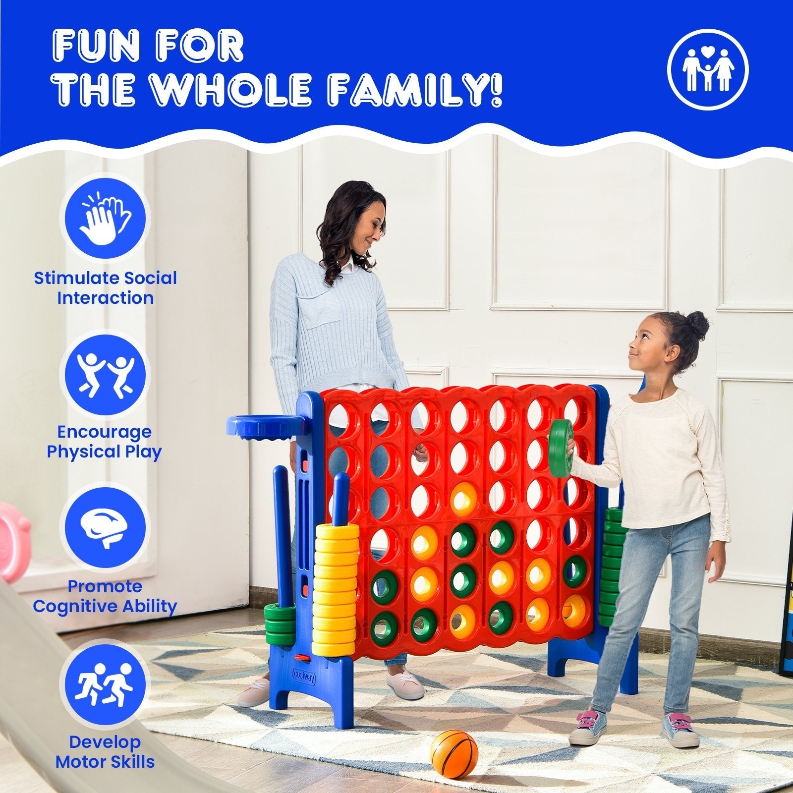 2.5 Feet 4-to-Score Giant Game Set, Blue Lawn Games   at Gallery Canada