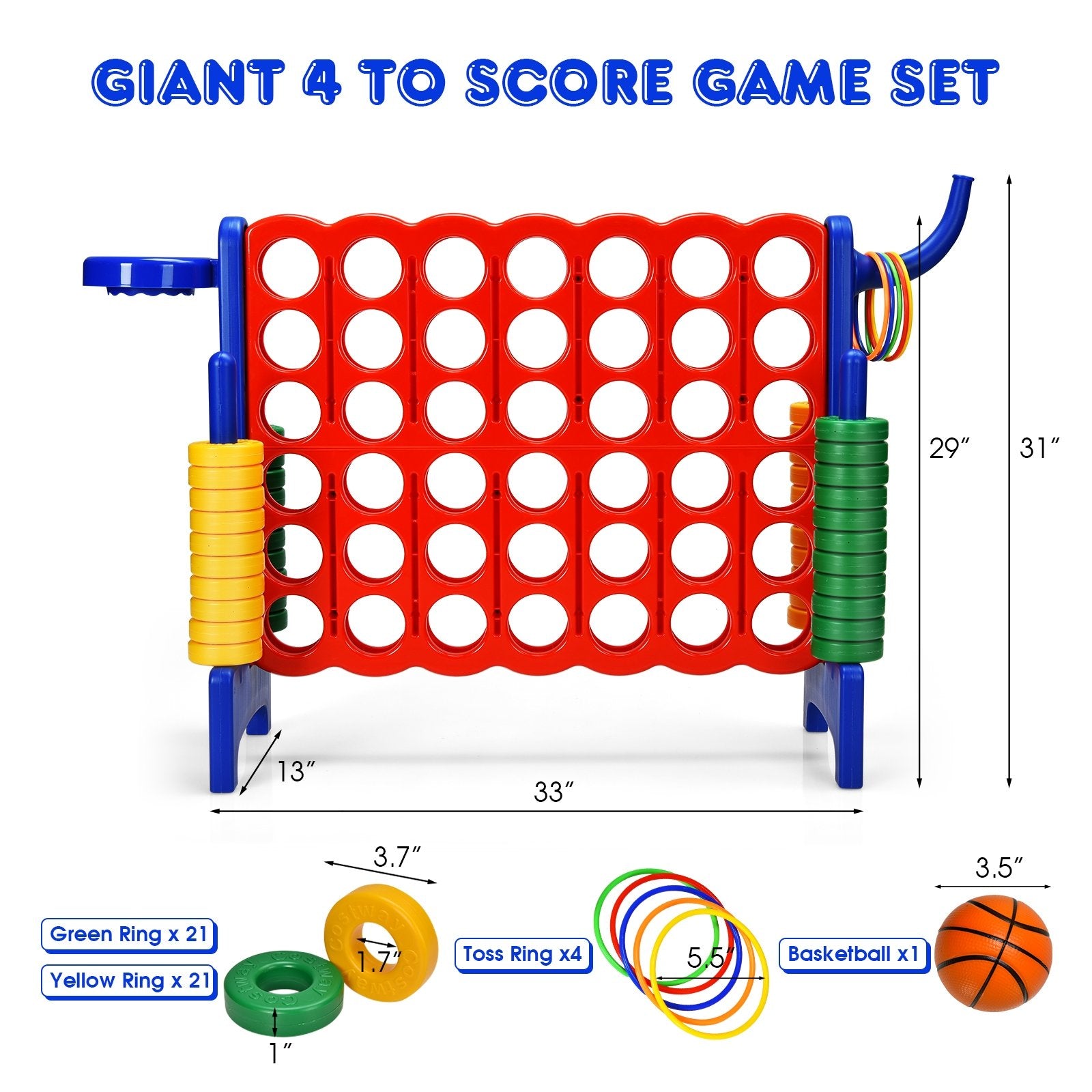 2.5 Feet 4-to-Score Giant Game Set, Blue Lawn Games   at Gallery Canada