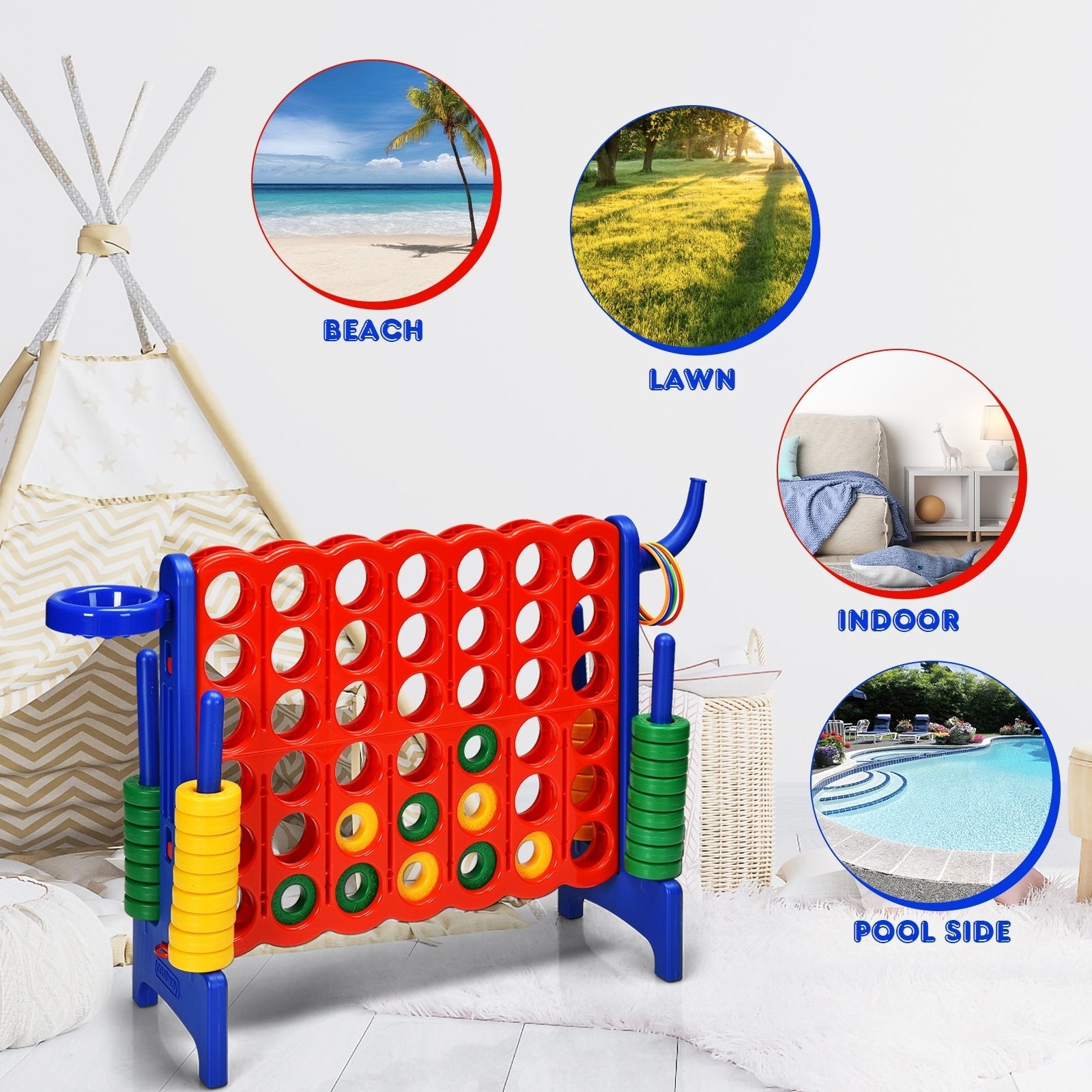 2.5 Feet 4-to-Score Giant Game Set, Blue Lawn Games   at Gallery Canada