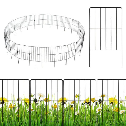 25 Pack Rustproof Decorative Garden Fence Set, Black Decorative Fencing & Flooring   at Gallery Canada