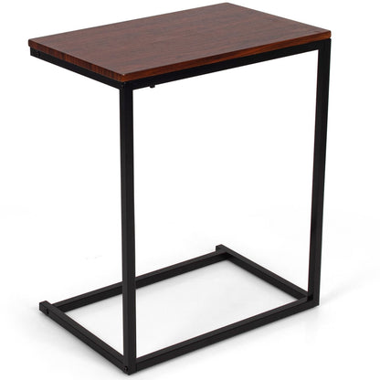 26 Inch Beside Sofa Laptop Holder End Stand Desk, Dark Brown End & Side Tables   at Gallery Canada