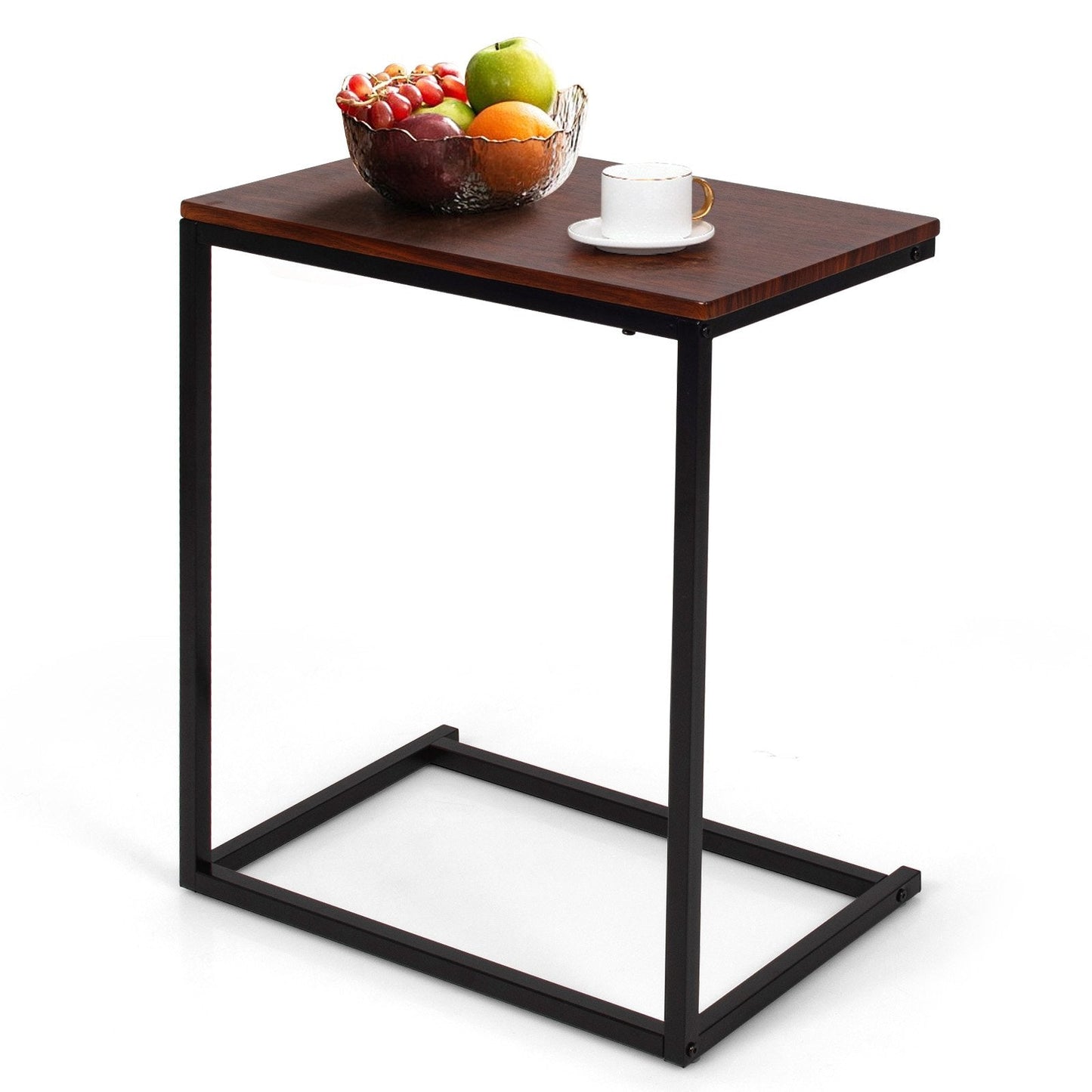 26 Inch Beside Sofa Laptop Holder End Stand Desk, Dark Brown End & Side Tables   at Gallery Canada