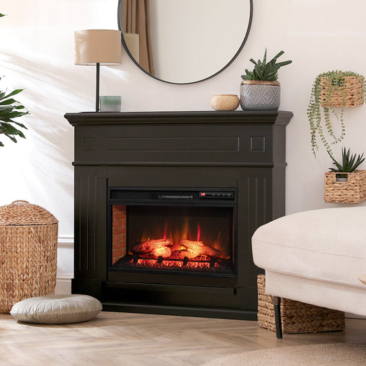 26 Inch Infrared Electric Fireplace Insert with Remote Control, Black Fireplaces   at Gallery Canada