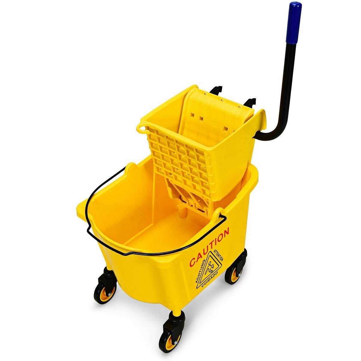 26 Quart Side Press Wringer Commercial Mop Bucket, Yellow Vacuums & Cleaners   at Gallery Canada