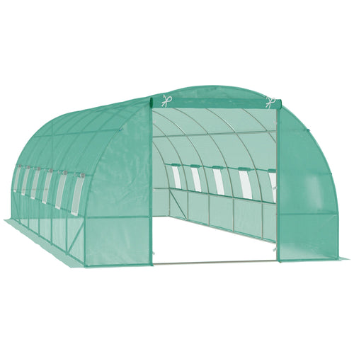 26' x 10' x 6.6' Large Walk in Tunnel Greenhouse Garden Plant Seed Green House Premium Steel Frame