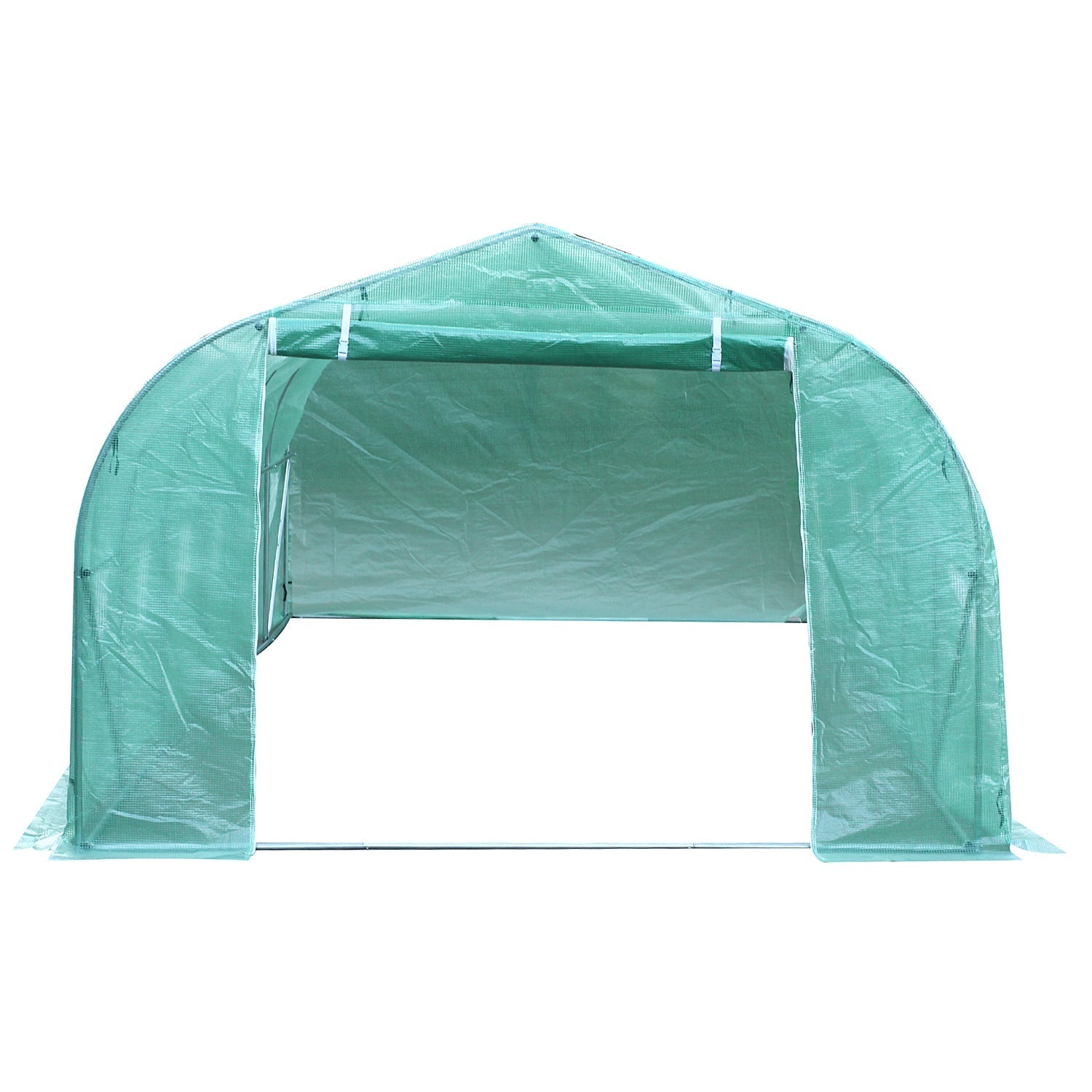 26' x 10' x 7' Large Steeple Walk-in Greenhouse Outdoor Garden Plant Seed Tunnel Grow Tent Steel Frame, Green Walk In Greenhouses   at Gallery Canada