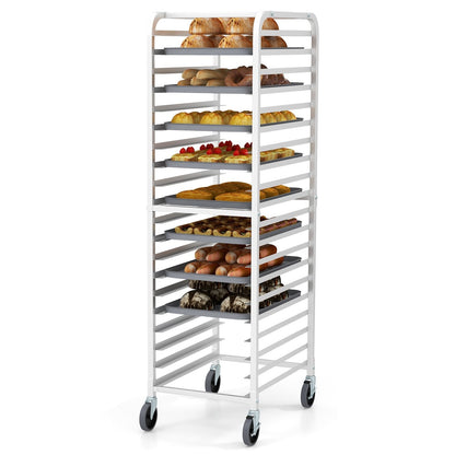 26 x 20 x 70 Inch 20 Sheet Aluminum Pan Rolling Bakery Rack, Silver Baker's Racks   at Gallery Canada