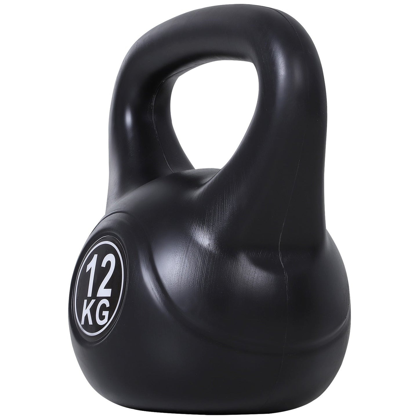 26lb Fitness Kettlebell, Plastic Exercise Weight, Weightlifting Tools with Sand, Handle, Noise Reduction for Home, Gym Strength Training Equipment Black  at Gallery Canada