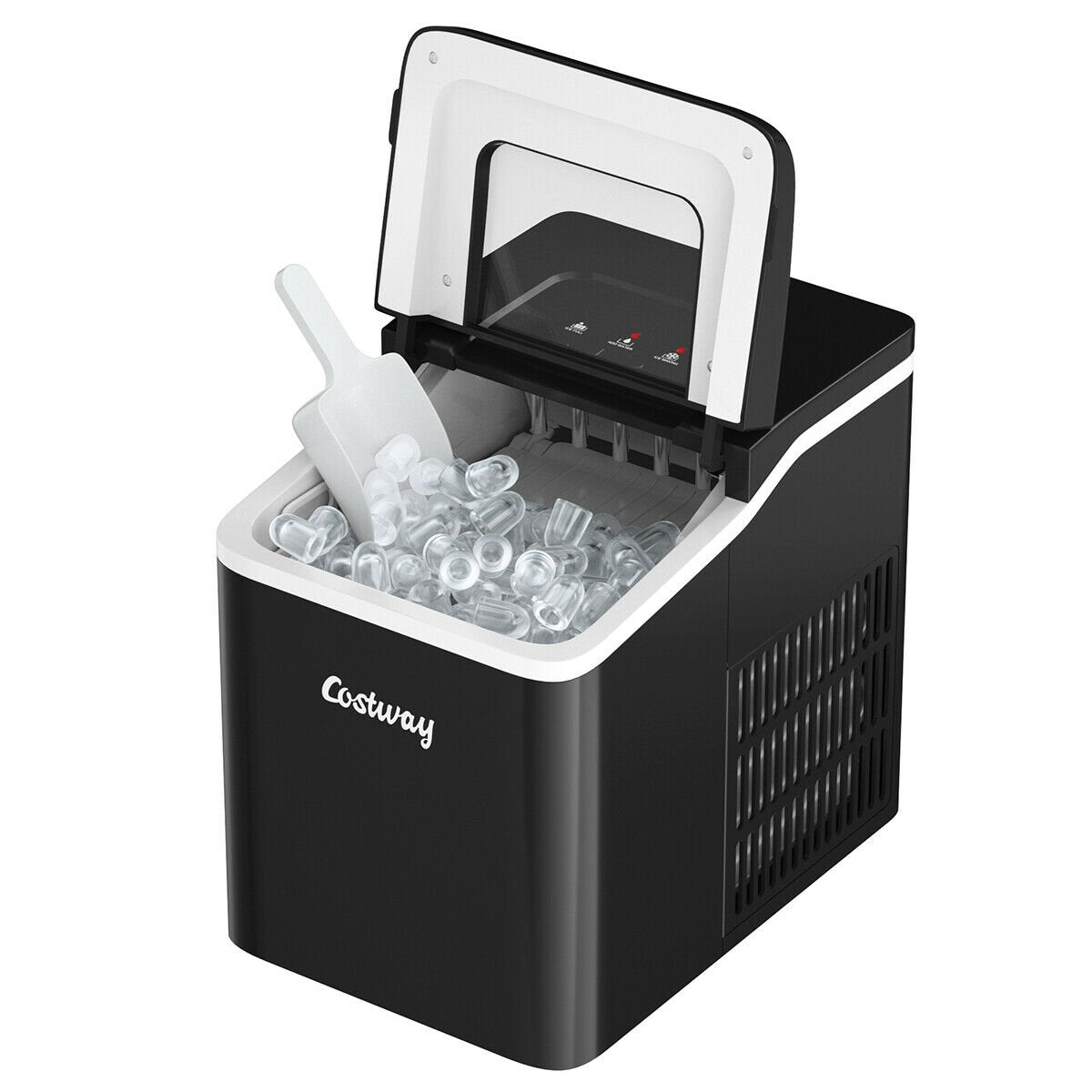 26lbs/24h Portable Countertop Ice Maker Machine with Scoop 9 Ice Cubes Ready in 8 minutes, Black Ice Makers   at Gallery Canada