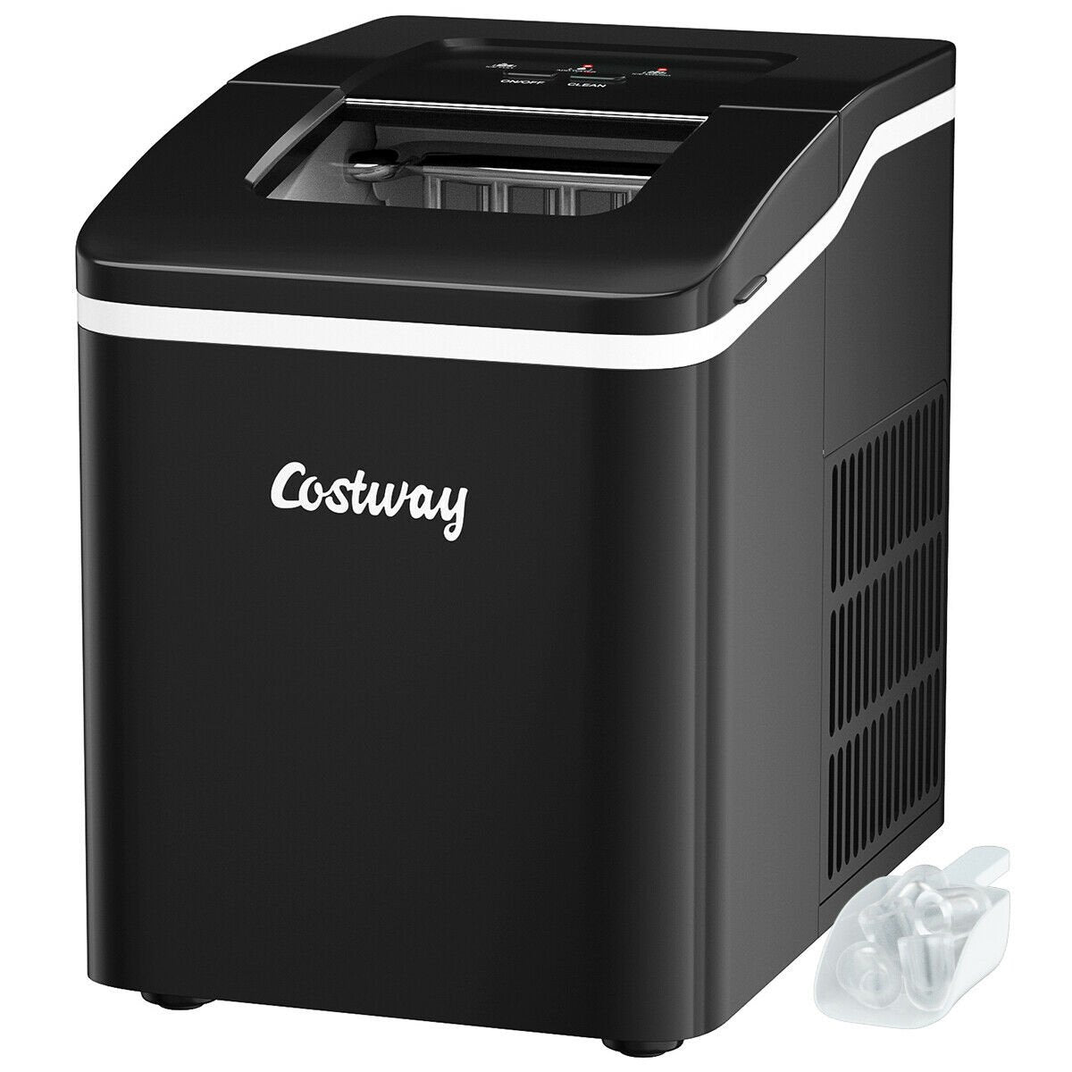 26lbs/24h Portable Countertop Ice Maker Machine with Scoop 9 Ice Cubes Ready in 8 minutes, Black Ice Makers   at Gallery Canada