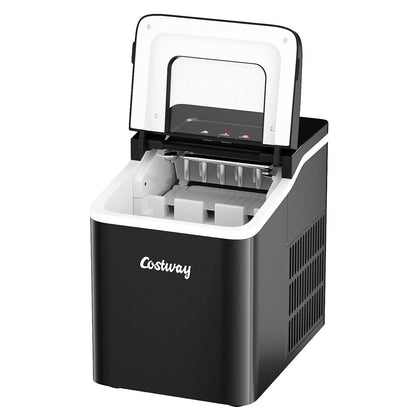 26lbs/24h Portable Countertop Ice Maker Machine with Scoop 9 Ice Cubes Ready in 8 minutes, Black Ice Makers   at Gallery Canada