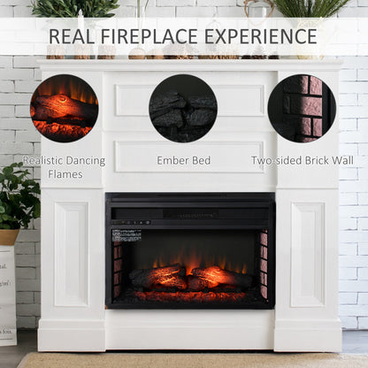 27" Electric Fireplace Insert with Heater 1400W, Black Electric Fireplaces   at Gallery Canada