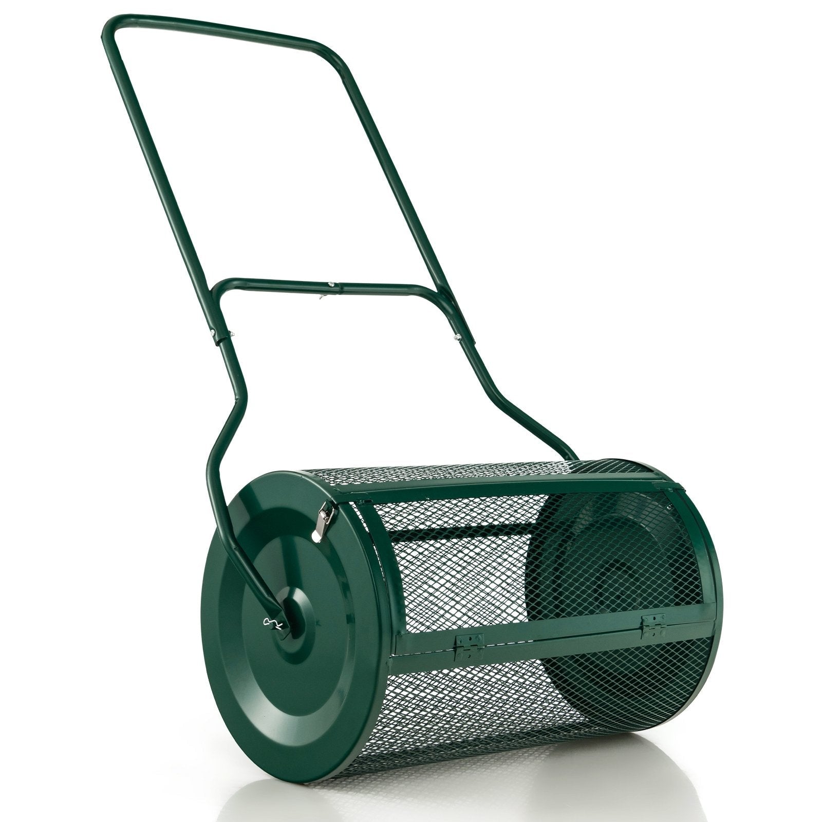 27 Inch Compost Spreader with Upgrade U-shaped Handle, Green Garden Tools   at Gallery Canada