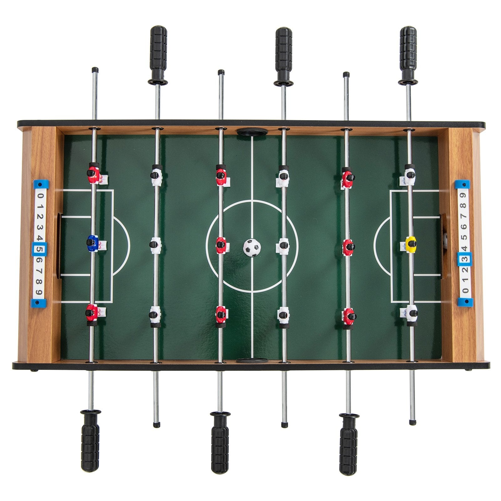 27 Inch Foosball Table Mini Tabletop Soccer Game, Brown Game Room   at Gallery Canada