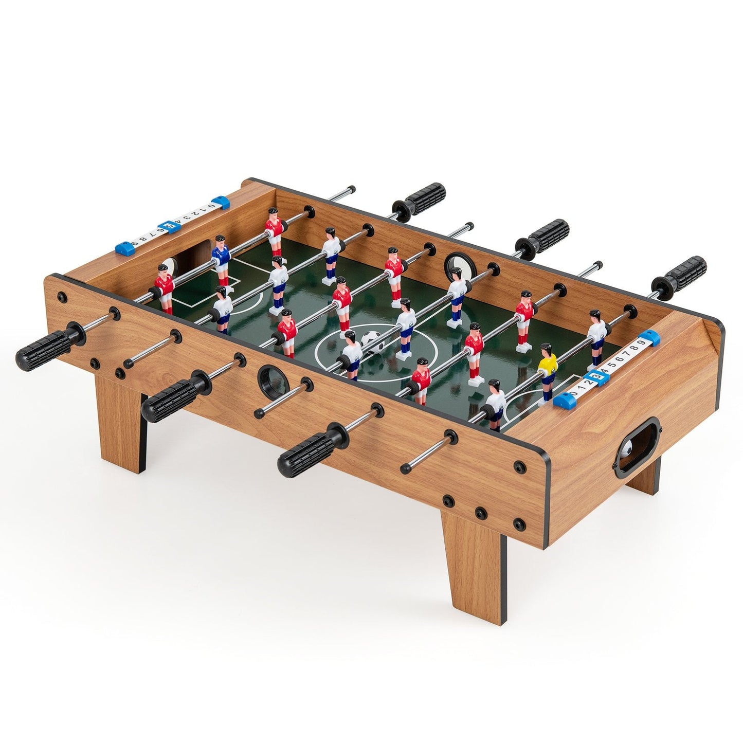 27 Inch Foosball Table Mini Tabletop Soccer Game, Brown Game Room   at Gallery Canada