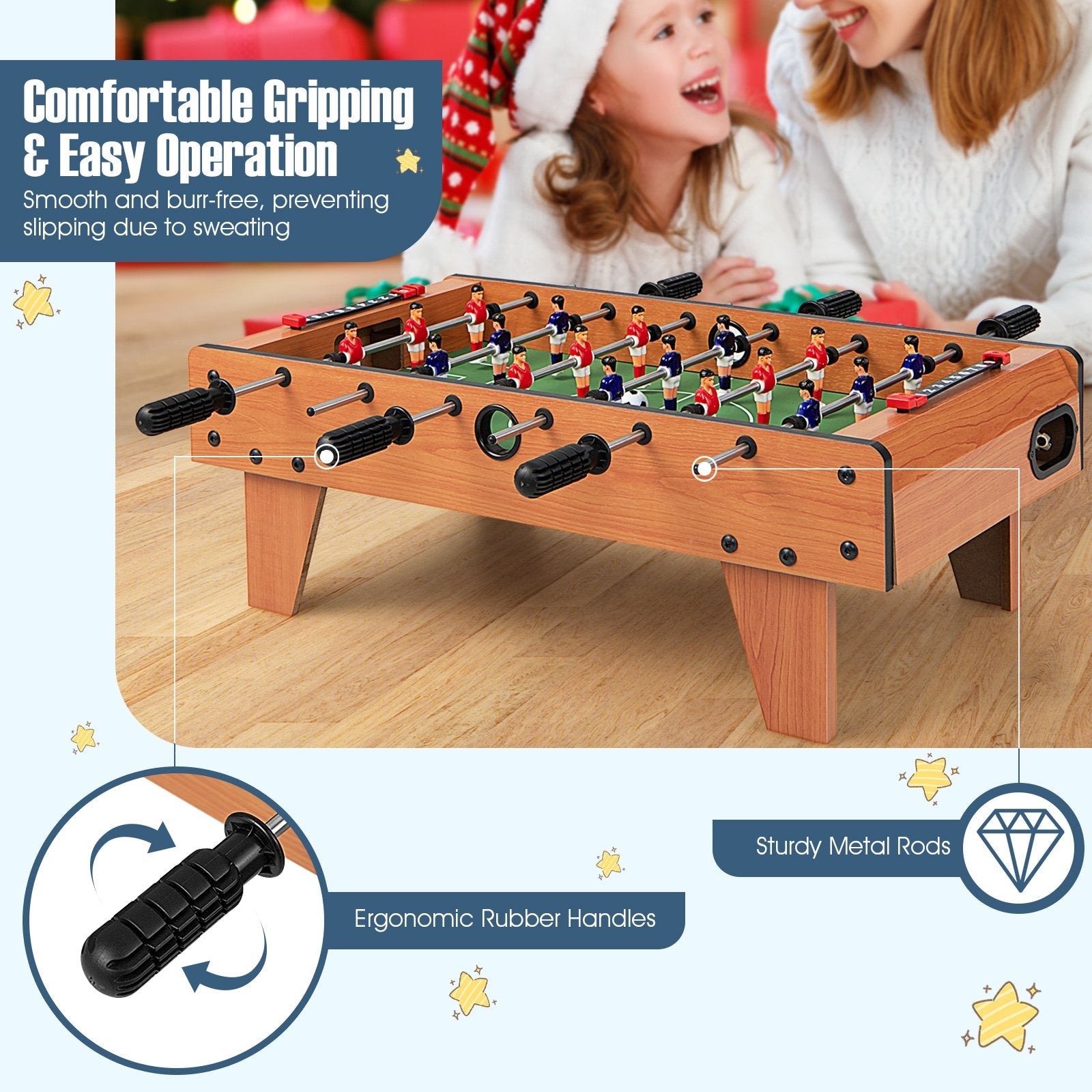 27 Inch Indoor Competition Game Foosball Table with Legs, Brown Game Room   at Gallery Canada