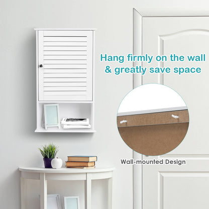 27.5" H Wall Hanging Bathroom Storage Cabinet, White Wall Cabinets   at Gallery Canada