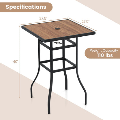 27.5 Inches Patio Bar Table for Garden Backyard Poolside Patio Coffee Tables   at Gallery Canada