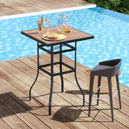 27.5 Inches Patio Bar Table for Garden Backyard Poolside Patio Coffee Tables   at Gallery Canada