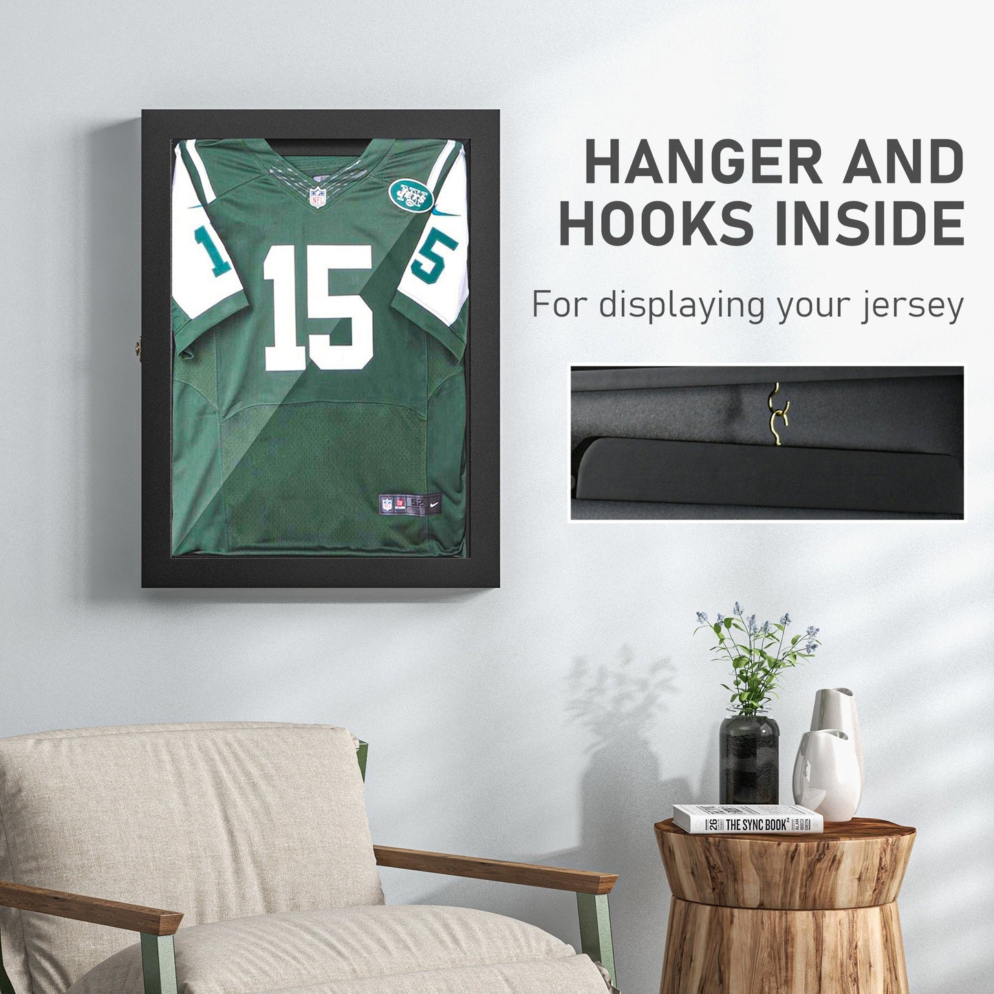 28" x 35" Hockey Jersey Frame, Jersey Shadow Box for Basketball Football Baseball, Black Jersey Display Cases   at Gallery Canada