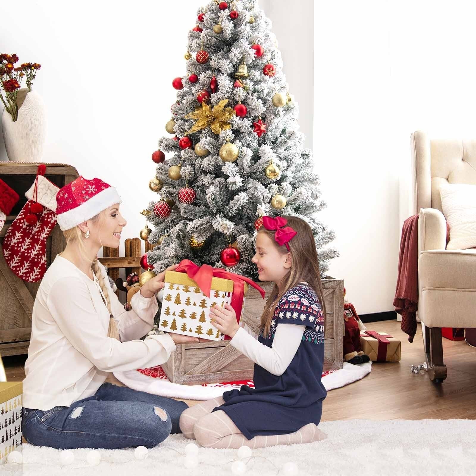 28.5 Inch Wooden Tree Collar Box for Indoor/Outdoor Use, Brown Christmas Decor & Accessories   at Gallery Canada